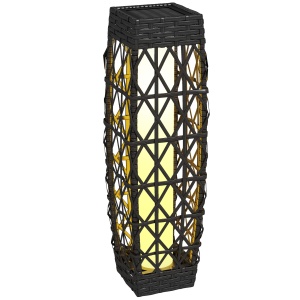 Lampă Solară de Grădină cu Iluminare LED și Aprindere Automată, 20x20x68 cm, Gri - Img 1