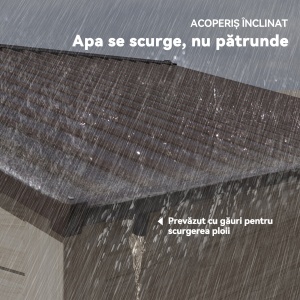 Magazie de Grădină din Oțel cu Uși Glisante Duble 236x196x208 cm - Img 7