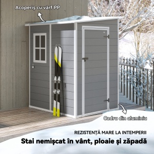 Magazie din Metal pentru Gradina, Gri - Img 6