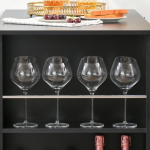 masa de bucatarie, 3 rafturi, 112x57x106cm, negru - Img 9