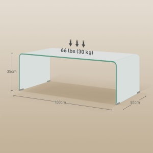Masa de Cafea Monobloc cu Blat din Sticla Securizata – Moderna - Img 3