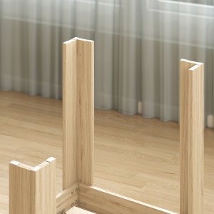 Masa extensibilă, 140-180 cm, finisaj lemn natural, pentru 6-8 persoane - Img 9