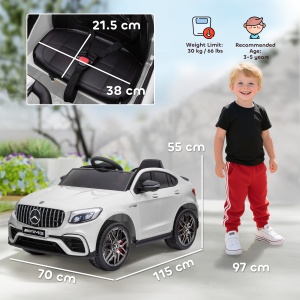 Masina Electrica Copii – Mercedes, 3-5 Ani cu Centura Siguranta - Img 3