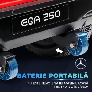 Mașină Electrică cu Licență Mercedes, Auto pentru Copii cu Telecomandă, Faruri și Claxon, 111.5x69x52.5 cm, Roșie - Img 6