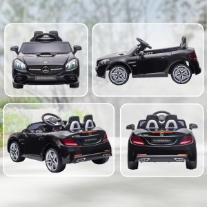 Masina Electrica pentru Copii 3-6 Ani cu 2 Motoare si Telecomanda, 107x62.5x44 cm, Negru - Img 8