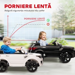 Mașină Electrică pentru Copii cu Motor Dublu, Suspensie și Telecomandă, 110x68x52 cm, Negru - Img 7