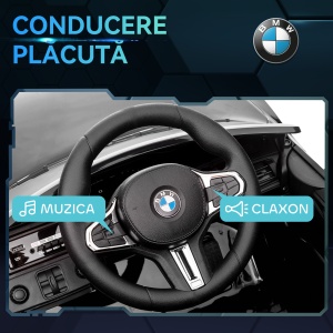 Mașină Electrică pentru Copii cu Transport Ușor, Plimbare pe Mașină cu Telecomandă, BMW M4 Licențiat, 108x69.5x51 cm, Negru - Img 7