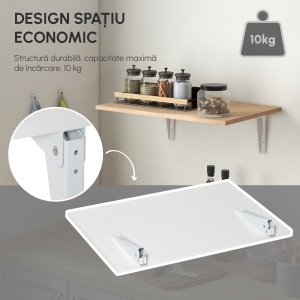 Masuta Perete Rabatabila – MDF & Metal, Ideala pentru Spatii Mici - Img 4