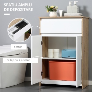 Mobilier Baie Lemn & Alb – Compact, Multifunctional si Elegant - Img 4