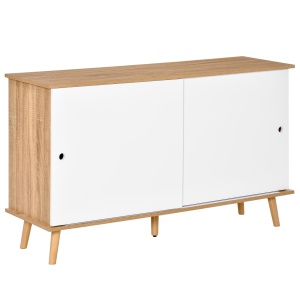 mobilier bucatarie modern, 130x40x74.5cm, culoarea lemnului/alb - Img 1