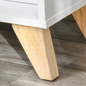 Mobilier multifunctional cu dulap cu 2 usi si compartimente deschise, din lemn, alb - Img 9