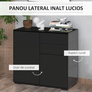 Mobilier Multiuz 79×36×74 cm – Alb cu Sertare si Dulapuri Push - Img 6