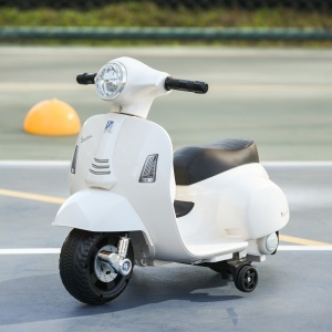 Motocicleta Electrica pentru Copii Baterie 6V Faruri si Claxon 18-36 luni Alba - Img 2