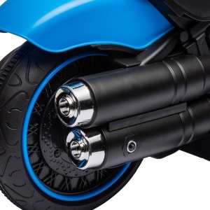 Motocileta Electrica de 6V cu Roti de Antrenament, Motocicleta Electrica Alimentata cu Baterii pentru Baieti si Fete, cu un Singur Buton de Pornire, Pedala, Far, pentru 18-36 luni, Albastru - Img 9
