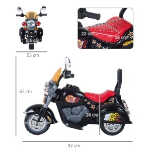 Motoreta Electrica pentru Copii 3-6 ani cu 3 Roti 6V, Negru - Img 3
