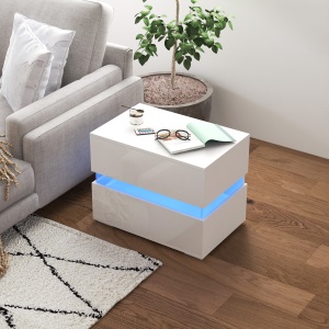 Noptiera cu LED RGB – 2 Sertare, Luciu Puternic, 16 Culori - Img 2