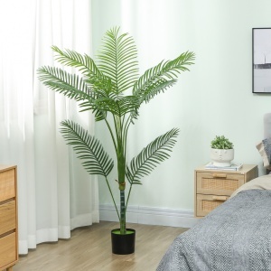 Palmă Artificială Areca înaltă de 150 cm pentru Interioare cu Vas Verde - Img 9