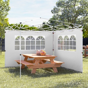 Panouri Laterale pentru Foișor Pop-Up, 3x2m, Alb - Img 7