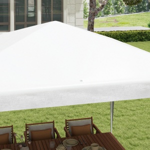 Pavilion de Grădină 3x3 m Portabil cu Acoperire Anti UV, Alb - Img 7