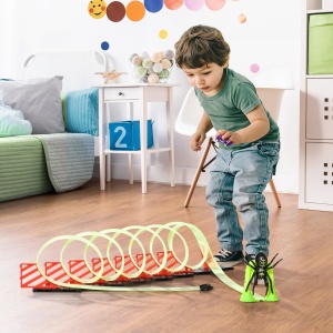 Pista pentru Masini cu Efecte Luminoase si Masina inclusa, pentru Copii de la 3-6 Ani, 86x67x21cm-Multicolora - Img 2