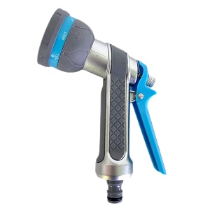 Pistol pentru stropit cu 8 functii, din aluminiu Soft-Touch