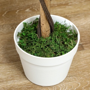 Plantă Artificială de Trandafir cu 21 de Flori Ø18x90 cm Portocaliu cu Vas - Img 9