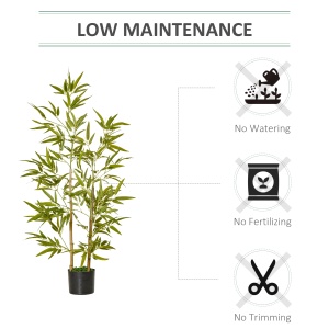 Planta Bambus Artificial Inaltime 120 cm cu Ghiveci pentru Interior si Exterior -Verde - Img 6