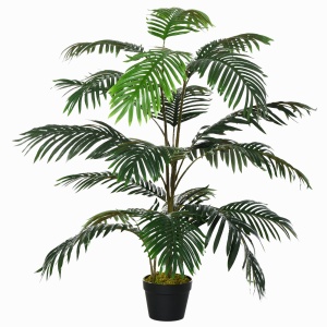 planta decorativa plastic, 20 frunze, 140cm, verde - Img 1