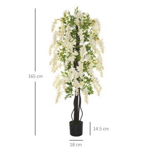 Plante Artificiale Fără Întreținere, Perfect pentru Decorarea Casei, 165 cm, Alb - Img 3