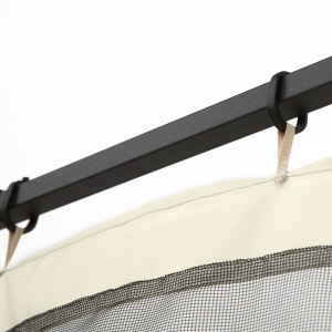 Plasa de Tantari pentru Corturi cu Perdele de Rezerva Universale cu Balamale, 335x207cm - Negru / Bej - Img 7
