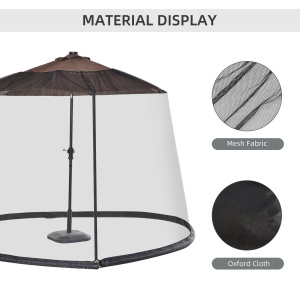 Plasa Impletita pentru Aer Liber pentru Umbrele Plasa Tesuta cu Copertina Casa cu Plasa Tesuta Negru - Img 5
