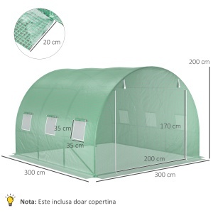 Prelata Sera 3×3×2 m – Cu 6 Ferestre, Usa Rulanta si Margini - Img 3