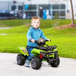 Quad Electric pentru Copii Baterie 6V Faruri Functionale si Pedale Verde - Img 2