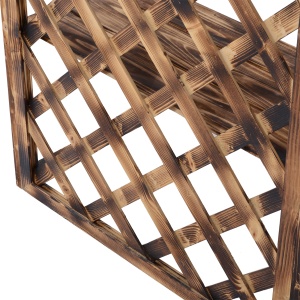 Raft Ghivece pentru Plante cu 3 Etajere din Lemn de Brad, 80x40x150 cm - Img 9