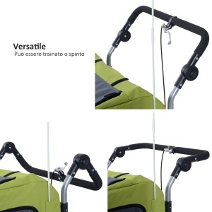 Remorca Bicicleta Caini – 130×90×110 cm, Verde & Ventilata - Img 8