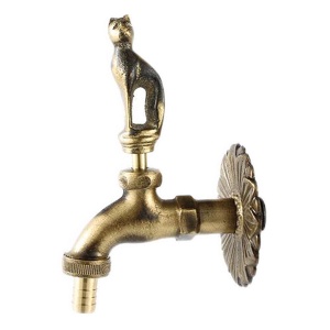 Robinet decorativ dublu serviciu si motiv Puma, 1/2"