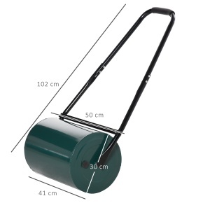Rolă de Grădină din Oțel de Înaltă Rezistență, Umplută cu Apă sau Nisip, 102x50x30 cm, Verde - Img 3