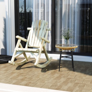 Scaun Balansoar de Gradina Stil Adirondack din Lemn, 66x96x98 cm - Img 2