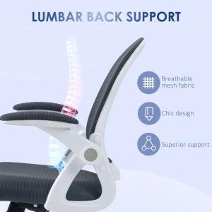 Scaun Birou Ergonomic – Gri, cu Spatar Plasa & Reglabil - Img 6