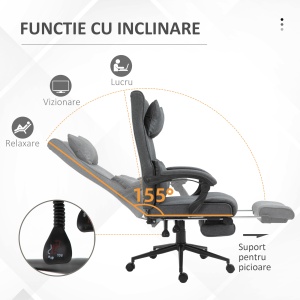 Scaun Birou Ergonomic Reglabil cu Tetiera si Suport Picioare - Img 5