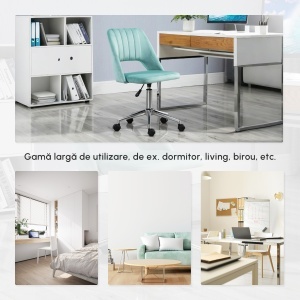 Scaun de Birou Ergonomic pentru Birou, cu Inaltime Reglabila Verde - Img 8