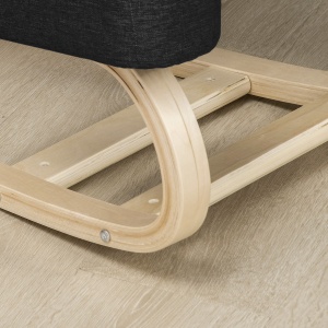 Scaun Ergonomic cu Suport Genunchi – Lemn Mesteacan, Negru - Img 7