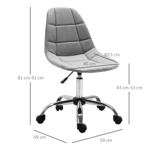 scaun rotativ, ergonomic, 59x59x81-91cm gri - Img 3