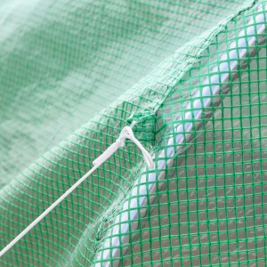 Seră de Grădină cu Ferestre, Ușă și Acoperiș Rotunjit, 3.5x2x2m, Verde - Img 9