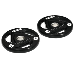 Set 2 Discuri 10 kg – Otel cu Cauciuc, Ø5 cm