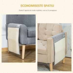 Set 2 stalpi pentru pisici 42,5 cm x 42,5 cm, gri - Img 5