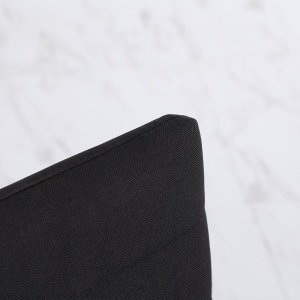 Set 4 scaune captusite pentru camera de zi, moderne, din metal si material textil Negru - Img 6