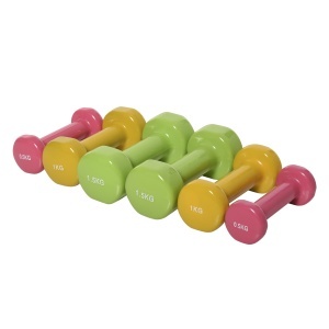 Set 6 Gantere cu Geanta, de 0.5kg 1kg 1.5kg, din Otel si PU - Img 1
