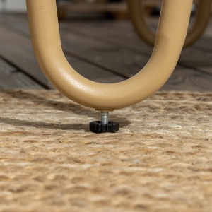 Set canapea din ratan PE din 4 piese, Seturi de mobilier de conversatie pentru gradina impletite, cu impletitura rotunda, cu perne groase capitonate si masuta cu sticla pentru balcon - Img 7