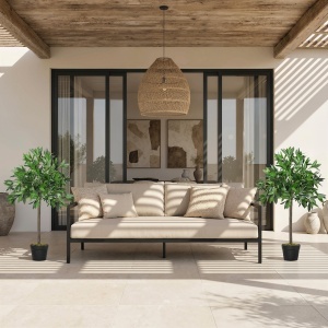 Set de 2 Arbori de Dafin in Ghiveci, Plante Artificiale din Plastic, inaltime 90 cm, pentru Interior si Exterior - Img 6